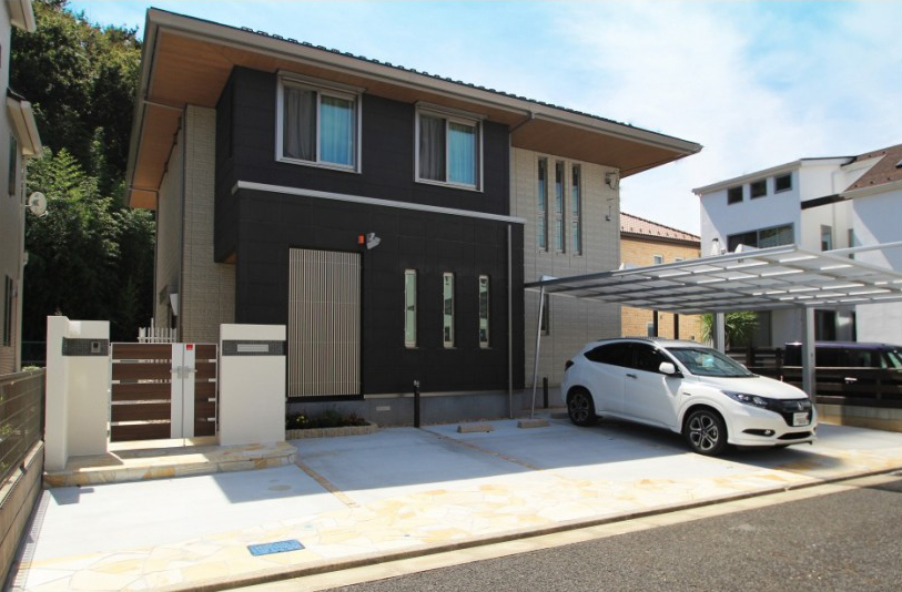 千葉市緑区おゆみ野南 モダンな外構が完成しました1
