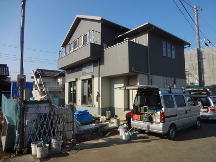 アートのようなおしゃれな門袖外構<br>白井市Ｋ様邸6