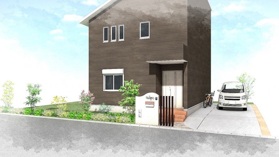ナチュラルでかわいい門袖<br>佐倉市Ｋ様邸2