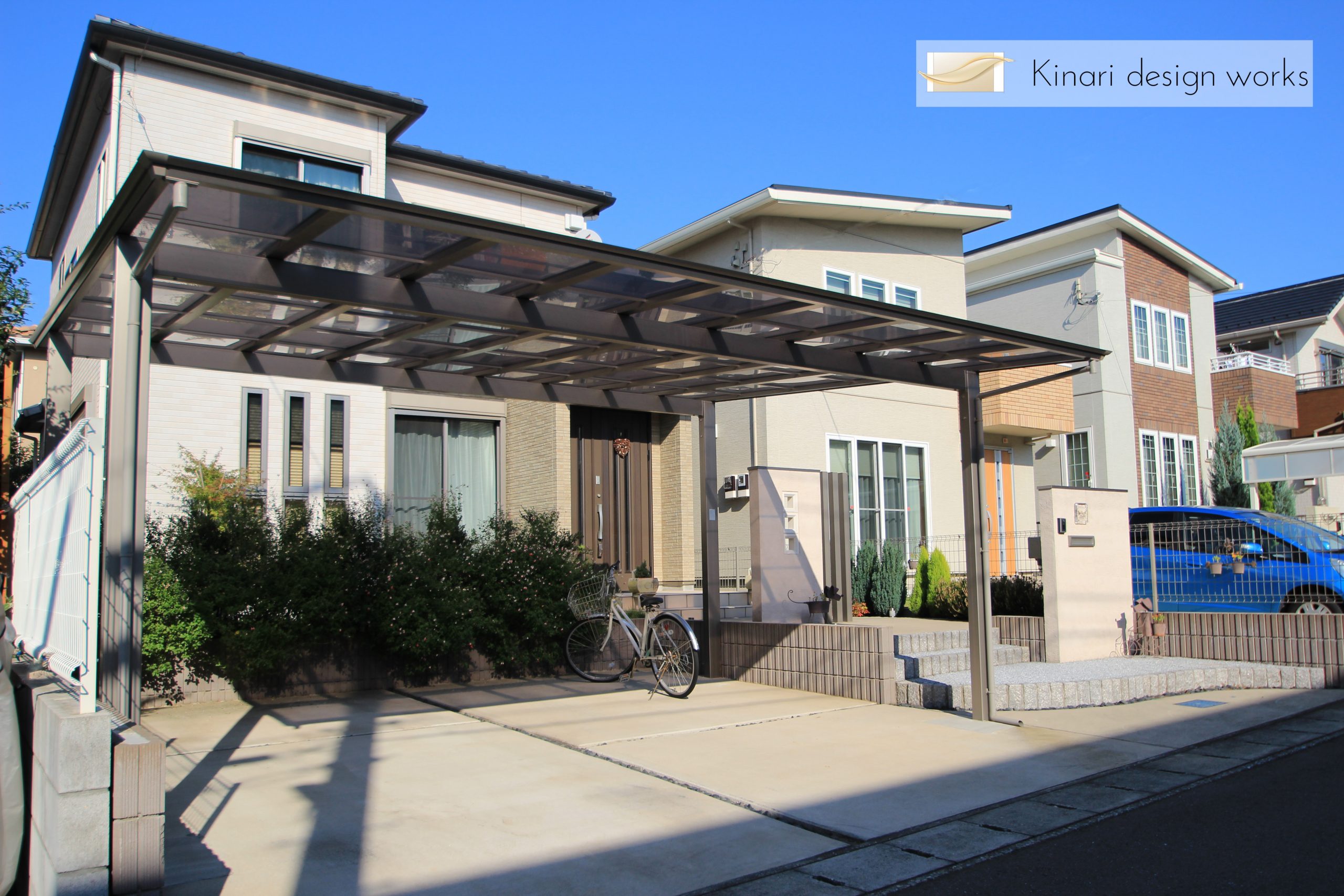大きなカーポートがある家松戸市h様邸 一級建築士と叶える素敵なお庭 千葉市 エクステリア 外構 ガーデン キナリデザイン 大きなカーポートがある家松戸市h様邸 一級建築士と叶える素敵なお庭 千葉市 エクステリア 外構 ガーデン キナリデザイン