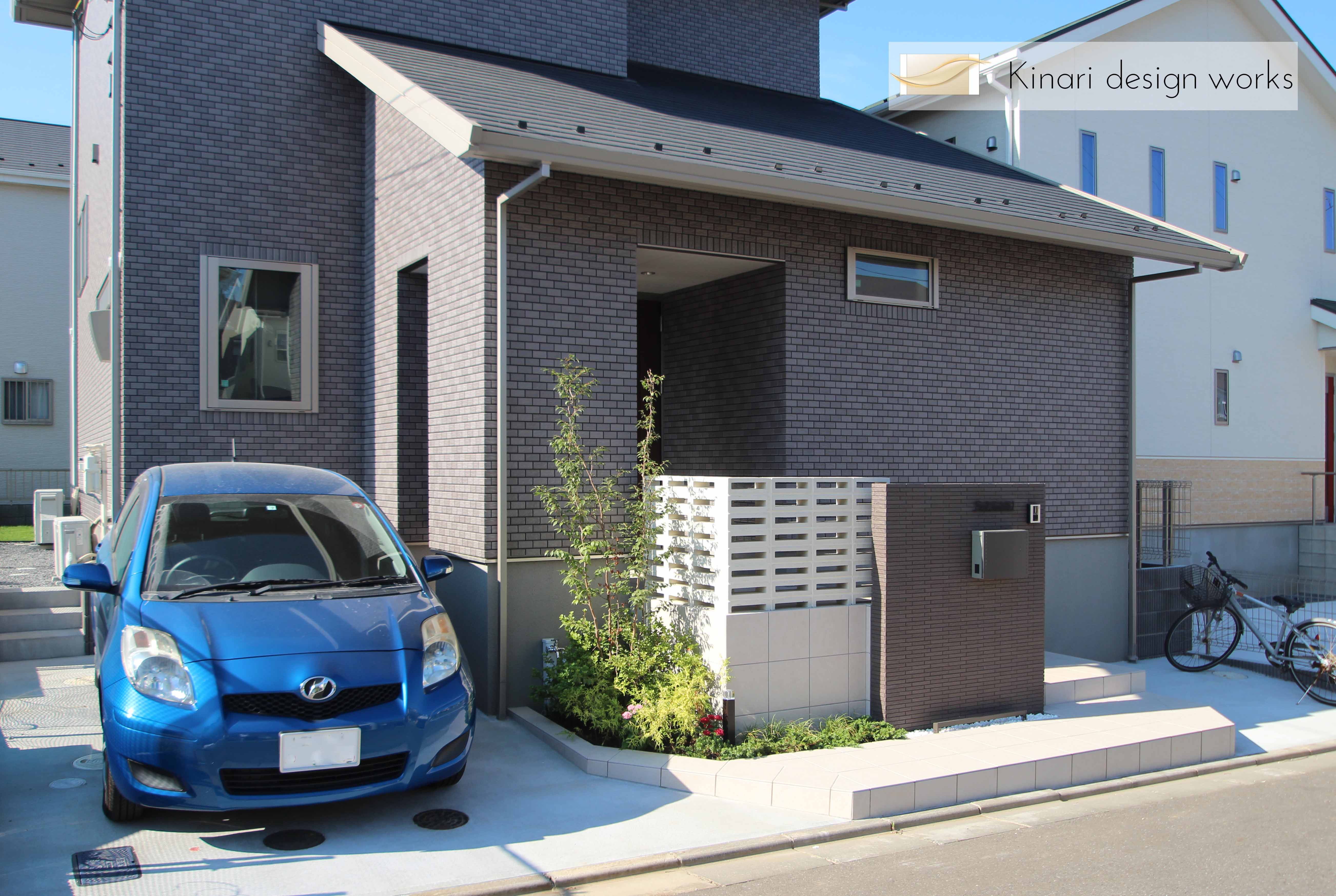 千葉市緑区 スクリーンブロックのお洒落な玄関ポーチ0 一級建築士と叶える素敵なお庭 千葉市 エクステリア 外構 ガーデン キナリデザイン