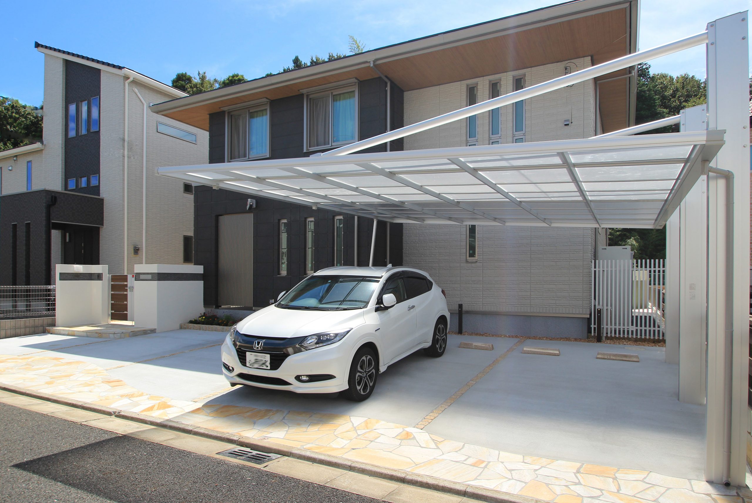 千葉外構おしゃれカーポート 1 一級建築士と叶える素敵なお庭 千葉市 エクステリア 外構 ガーデン キナリデザイン 千葉外構おしゃれカーポート 1 一級建築士と叶える素敵なお庭 千葉市 エクステリア 外構 ガーデン キナリデザイン